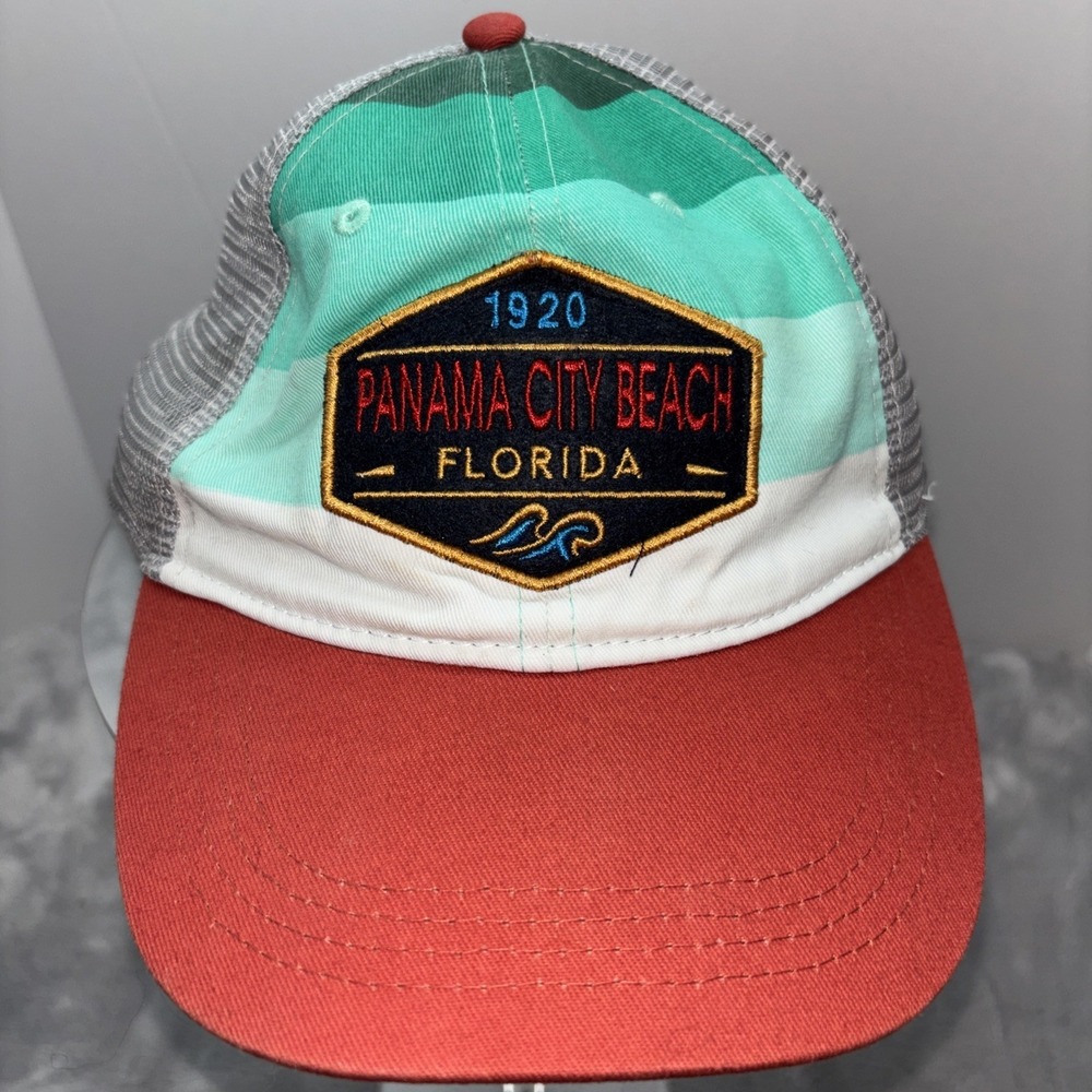 Panama City Beach Florida  Snapback Cap Unisex Mesh Back Lucky 7  Alvin's Island